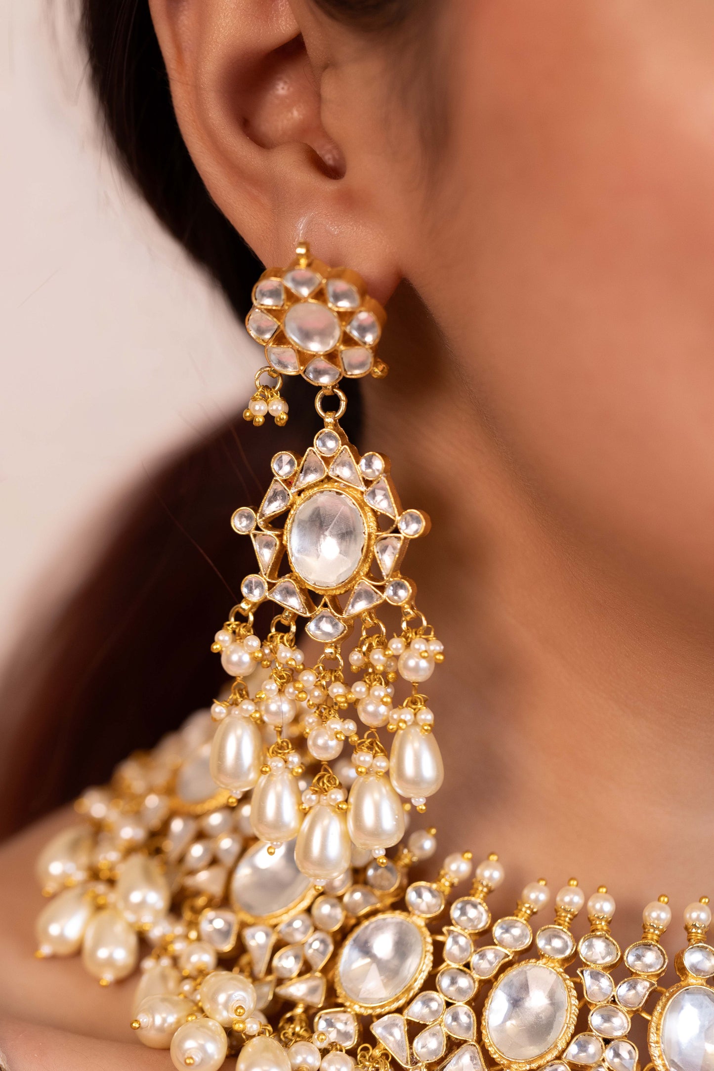 Vintage Style White Pearl Bridal Choker Set, Look Wedding Jewelry, Classic Pearl Necklace