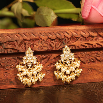 Handmade Pearl Drop Gold Choker Necklace Set – Traditional Bridal Jewelry