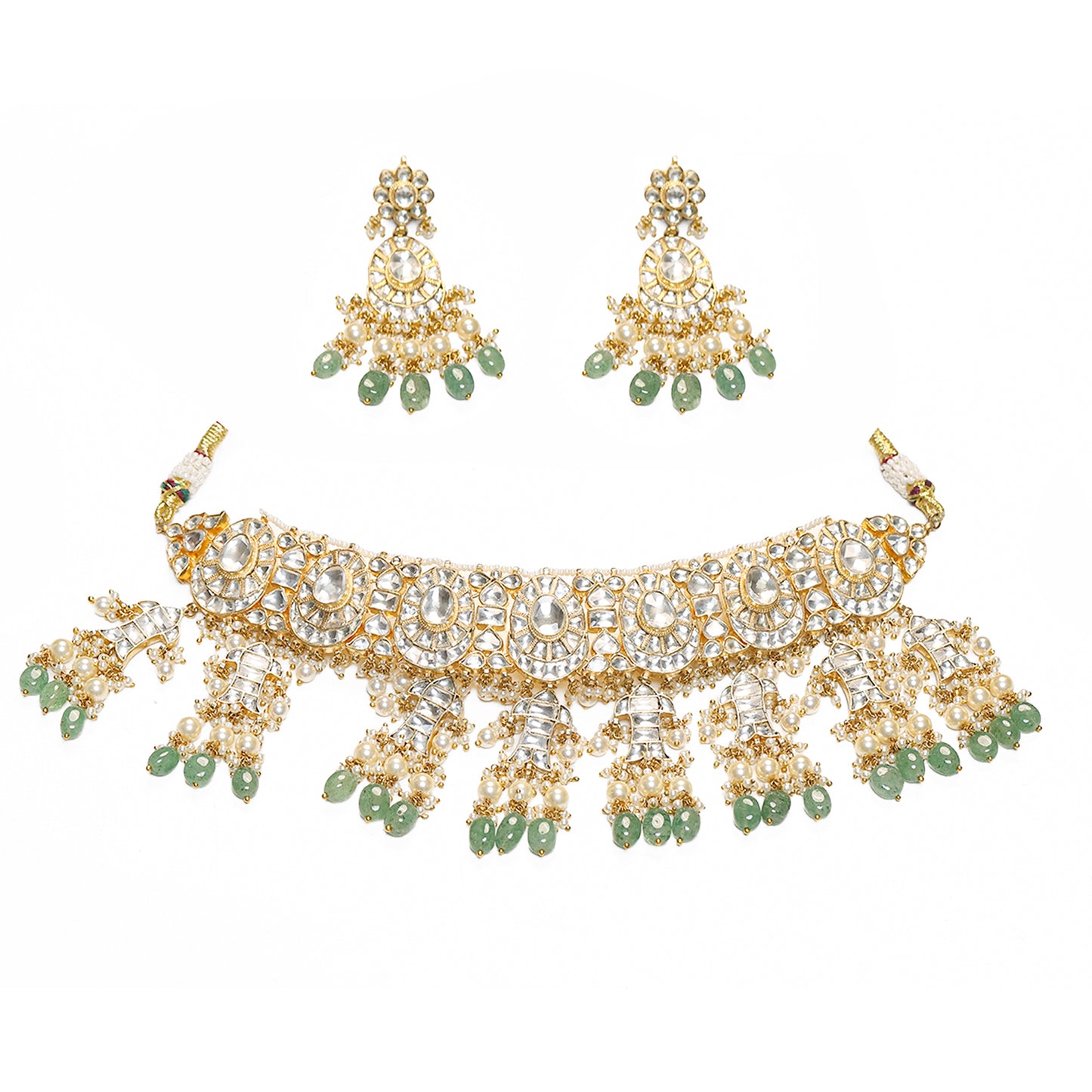 Royal Style Kundan Bridal Choker Set, Ethnic Indian Wedding Jewelry
