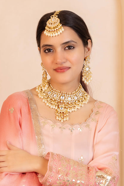 Vintage Style White Pearl Bridal Choker Set, Look Wedding Jewelry, Classic Pearl Necklace