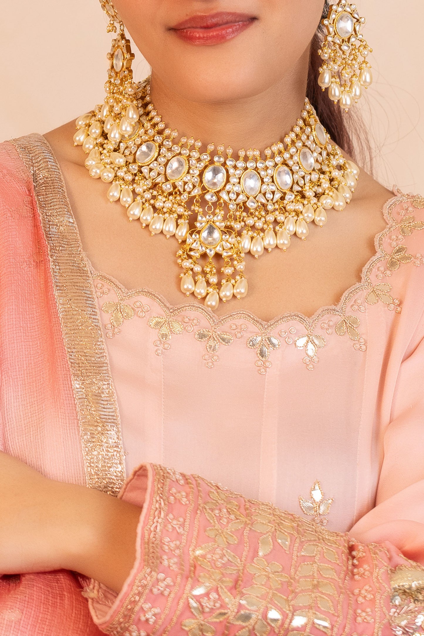 Vintage Style White Pearl Bridal Choker Set, Look Wedding Jewelry, Classic Pearl Necklace