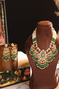 Devika Green Bead Traditional Kundan Choker Set