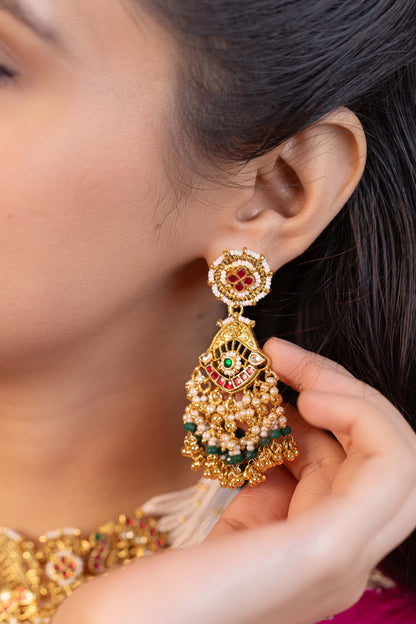 Traditional Kundan Bridal Necklace Jewelry Set for Wedding & Special Occasions