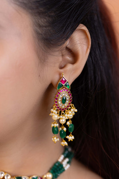 Tarini Multicolor Kundan Festive Choker Necklace Set for Weddings & Celebrations