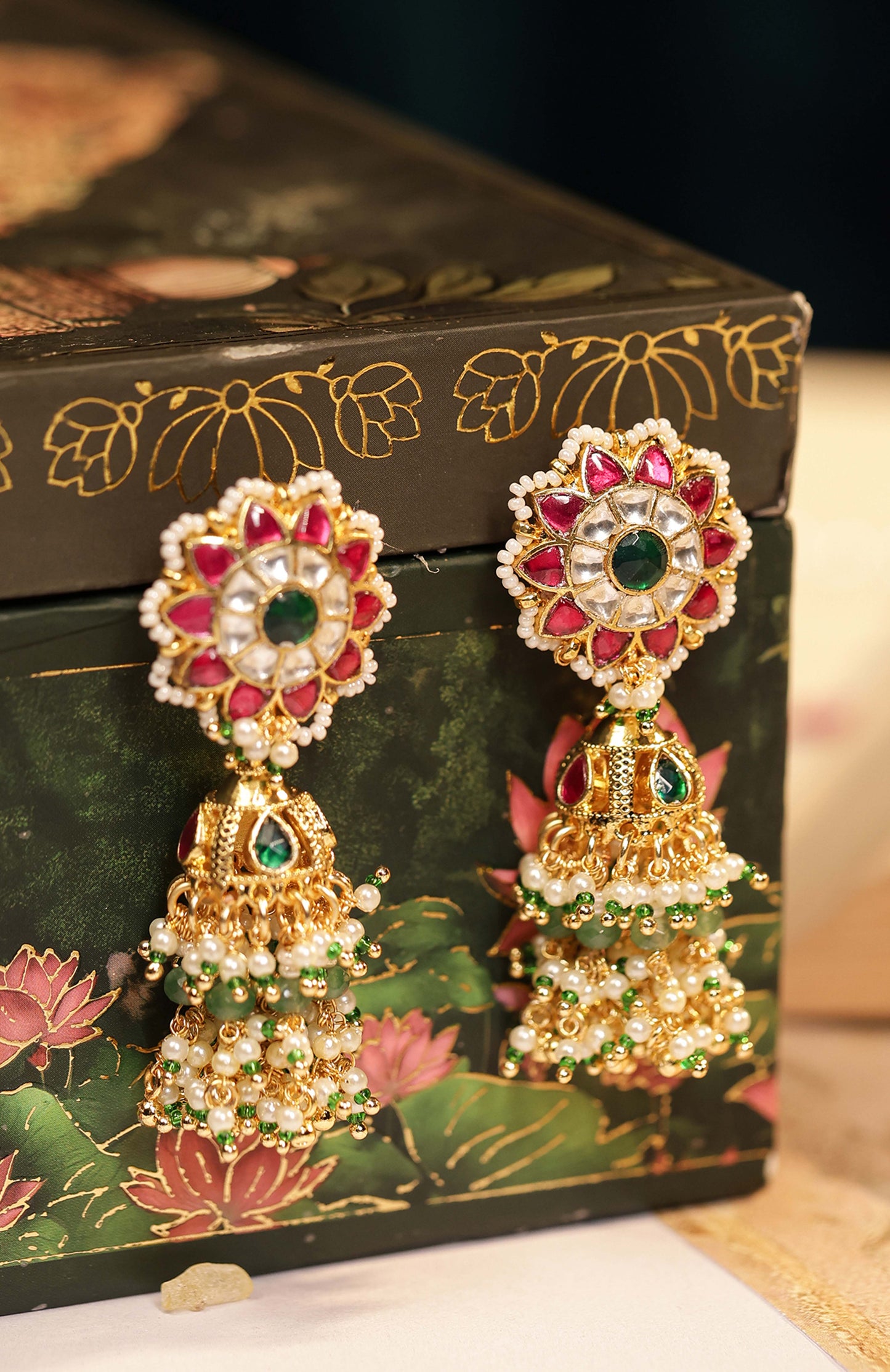 Multicolor Pearl Necklace Set, Pearl Jewelry, Bridal & Festive Necklace For Bridal