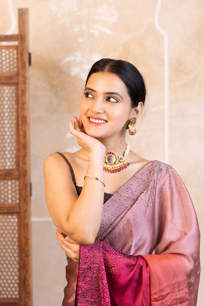 Peacock Design Pearl Choker Set – South Indian Bridal Necklace Jewelry